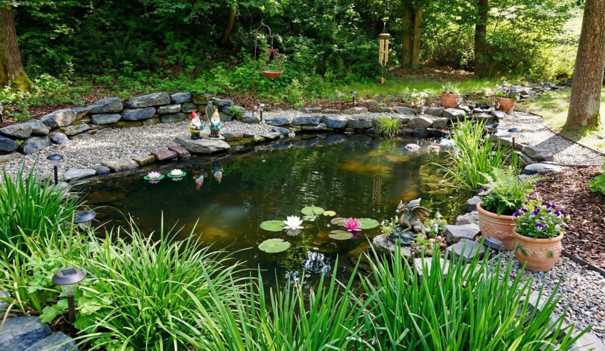 Teich am Grundstück
